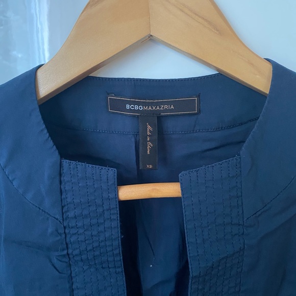 BCBG MaxAzria shirt navy blue size XS - Picture 4 of 9